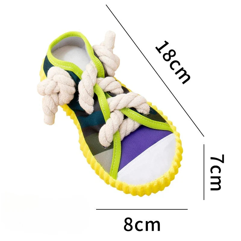 Robust hundelekene sneakers med tau og squeak-funksjon Luvikno