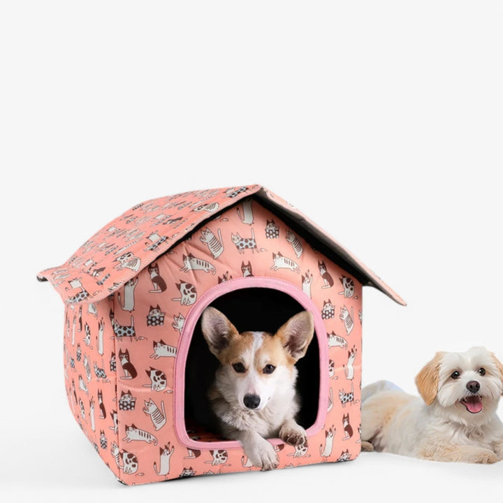 Weatherproof Animal House "CozyNest" for Cats and Small Dogs | Luvikno