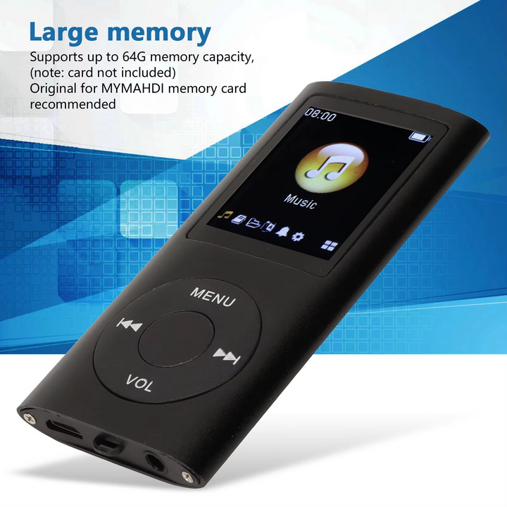 Kompakt høyoppløselig 1.8" LCD MP3-spiller Luvikno
