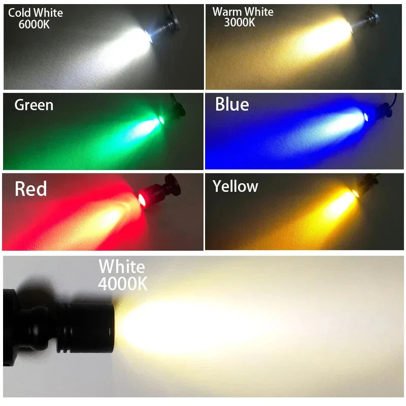 Luvikno | Mini LED Spot LuxoDot | 1W/3W | USB Spotlight for Display Cases & Decoration | Varm & Kald Hvit | Aluminiumhus