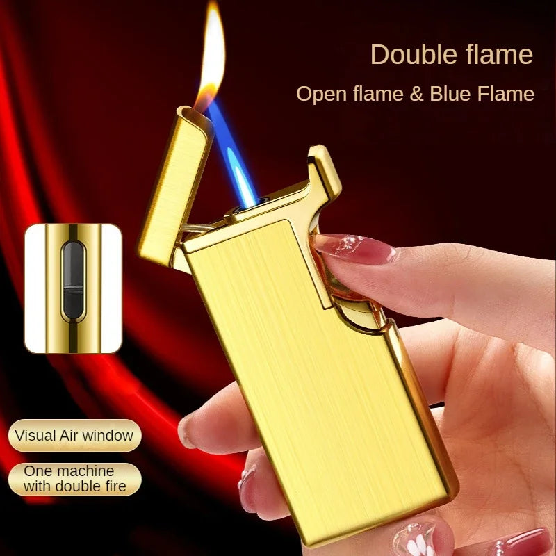 Metal Double Fire Jet Butane Lighter | Luvikno