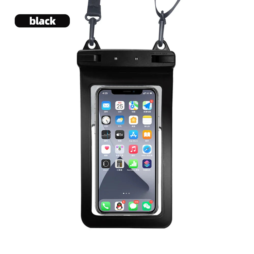 Luvikno | Vanntett Smartphone Etui DryVault | Full View Design | Side Tilgang | Med Bærebelte