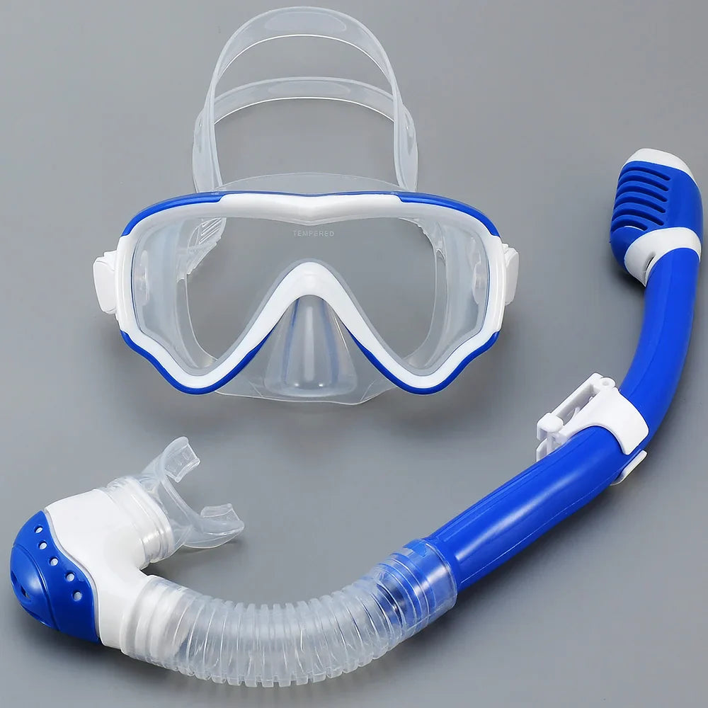 Luvikno | AquaJuni Barn Dykkermaske med Snorkel | Anti-Dug & Lekkasjesikker | Herdet Glass & Silikon | For Gutter & Jenter 7–15 År