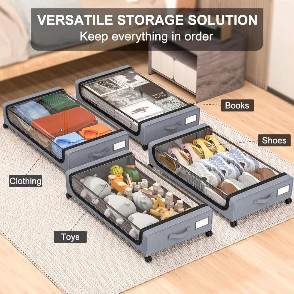 Underbed Oppbevaring StaLuviknoebar Med Hjul Boks Organizer | Luvikno