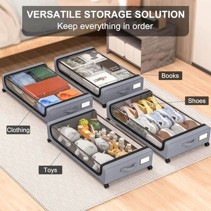 Underbed Oppbevaring StaLuviknoebar Med Hjul Boks Organizer | Luvikno
