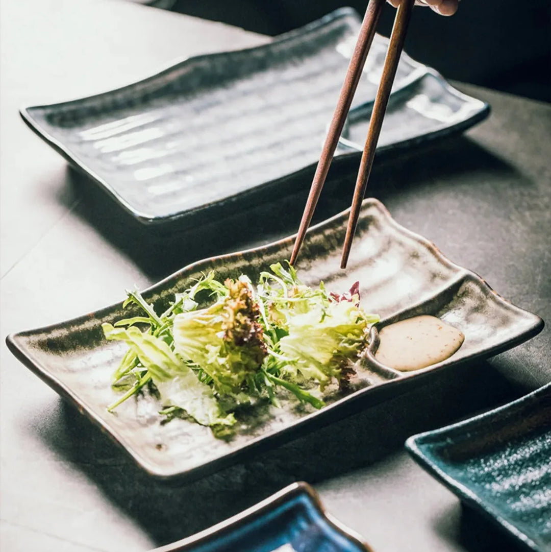 Håndverks keramiske sushi tallerkener Luvikno