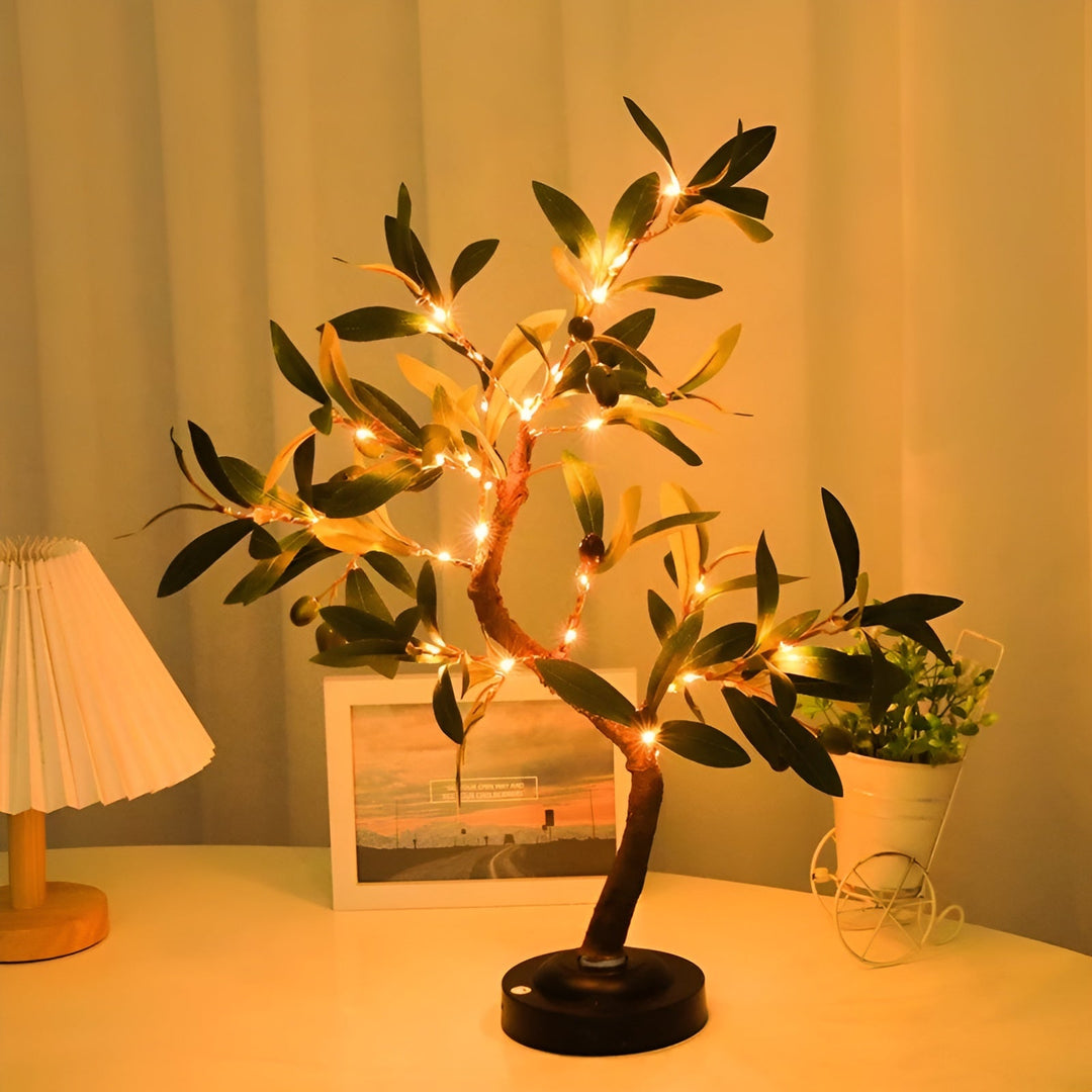 Luvikno | Magisk Trelampe med - Glitrende LED Belysning