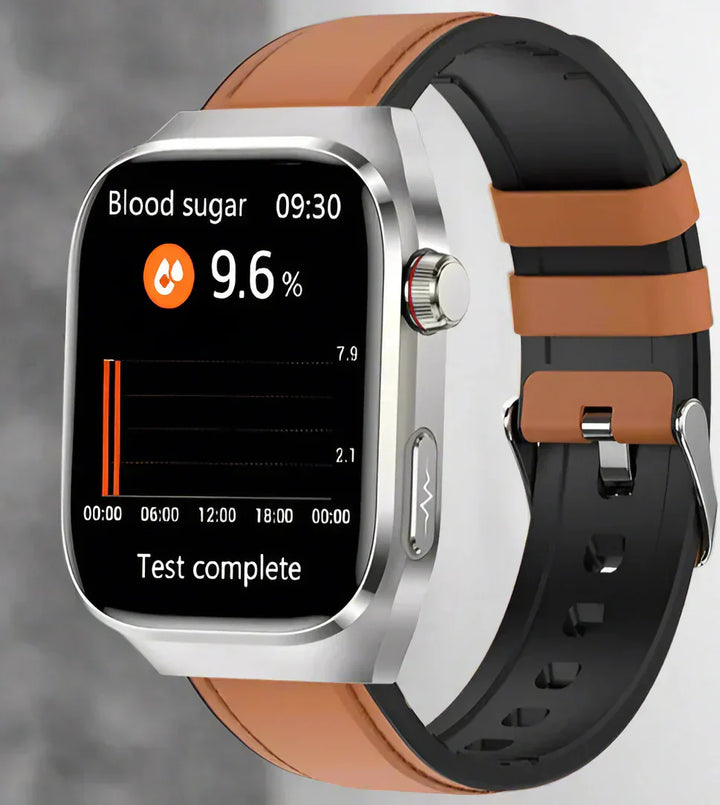 Luvikno | Avansert Helse Smartsportklokke med EKG, Blodsukkerovervåking, 2.04-tommers AMOLED-skjerm - Vanntett Treningsmåler