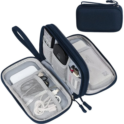 Luvikno | Techviva PackSafe Elektronisk Organizer Bag | 2-lags & vanntett | For kabler, ladere, USB & tilbehør | Kompakt & bærbar