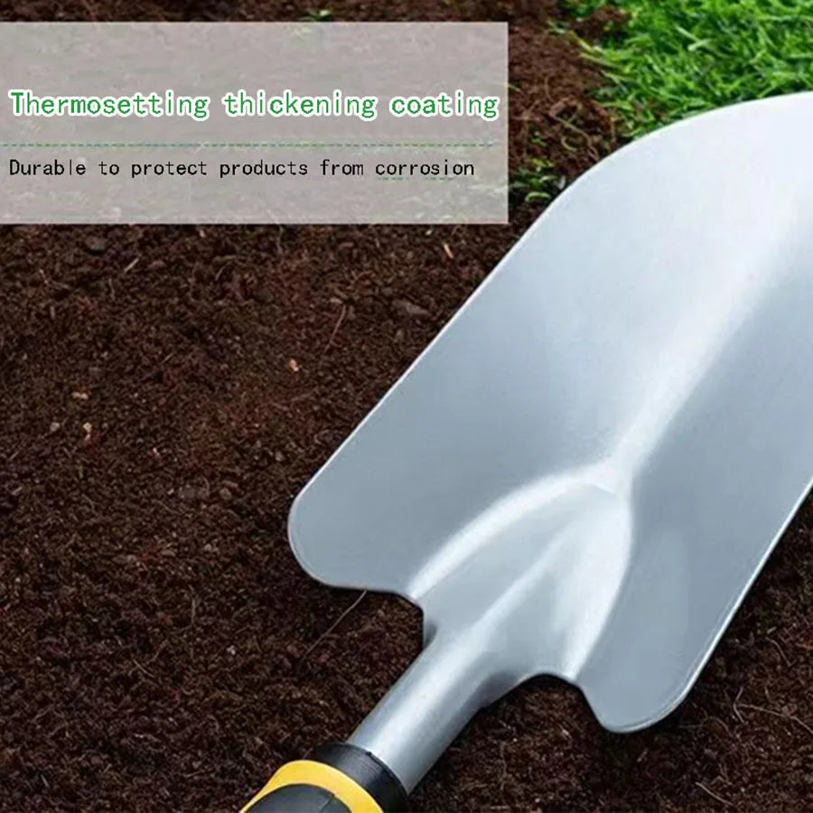 Luvikno | Groviva Hageverktøysett 4-deler | Rustfritt Stål | Hacke & Spade | For Graving, Planting & Luke