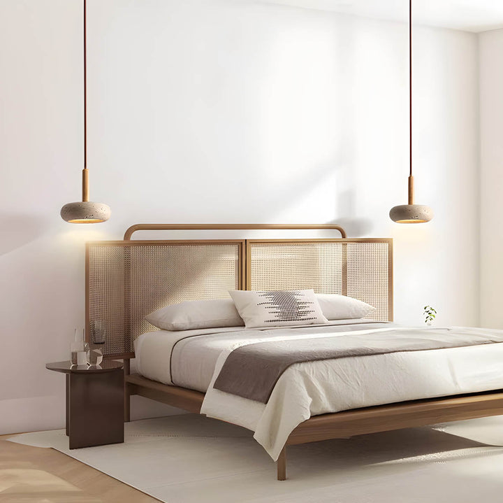 Luvikno | GlowStone Taklampe - Naturlig Travertin LED Pendellampe