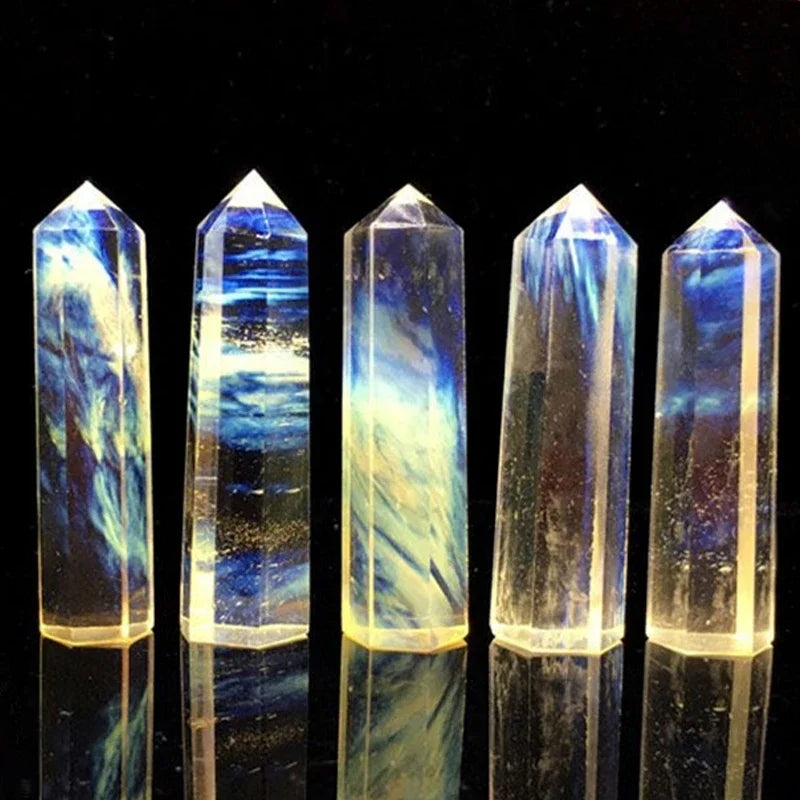 Luvikno | Krystall Obelisk Elaria | Naturlig Stein Healende Stein | For Meditasjon & Reiki | 4–8 cm
