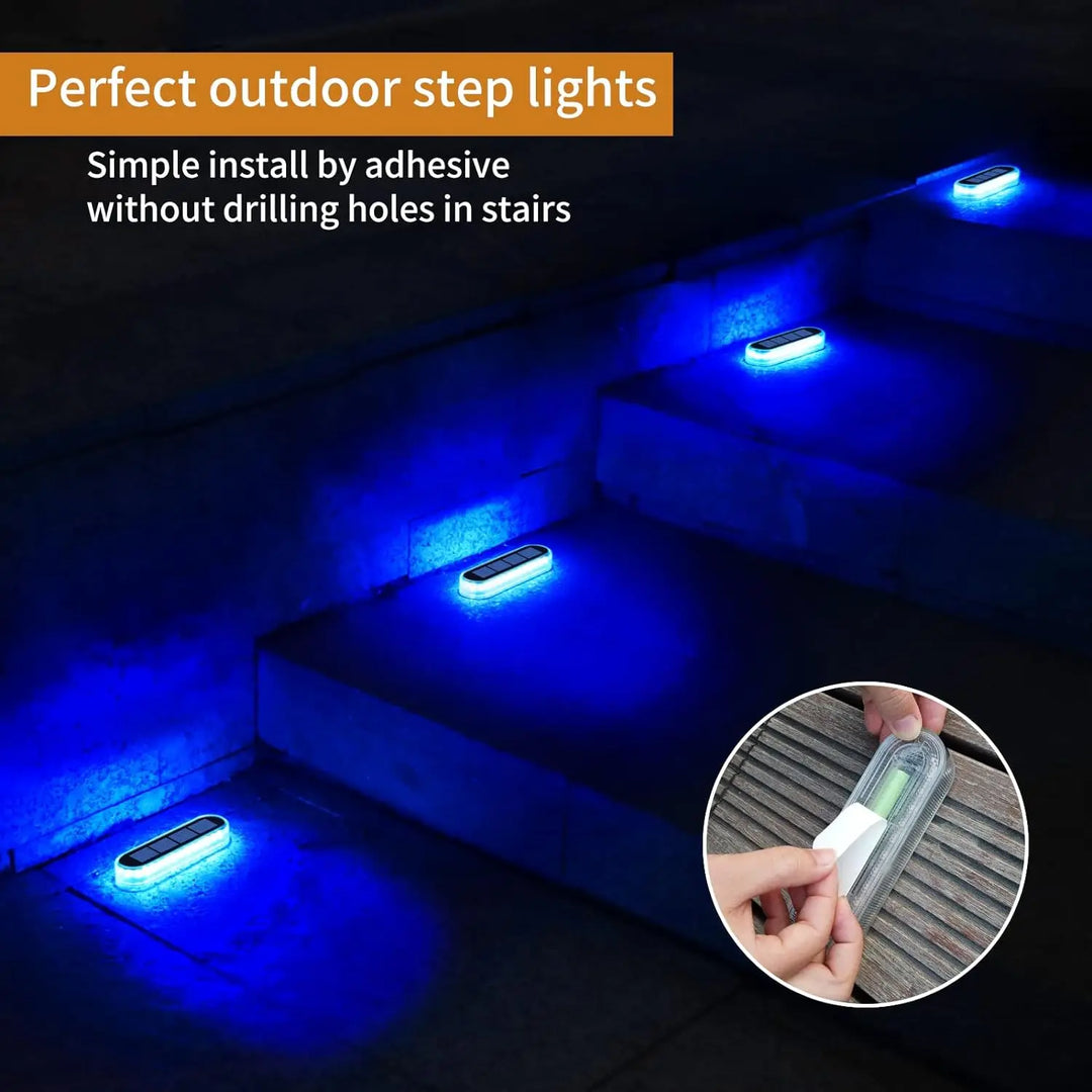 Luvikno | LumaGlow Solar Trap Light | IP68 vanntett med 30 LED-lamper i varm/kald hvit/blå for terrasse og utendørs