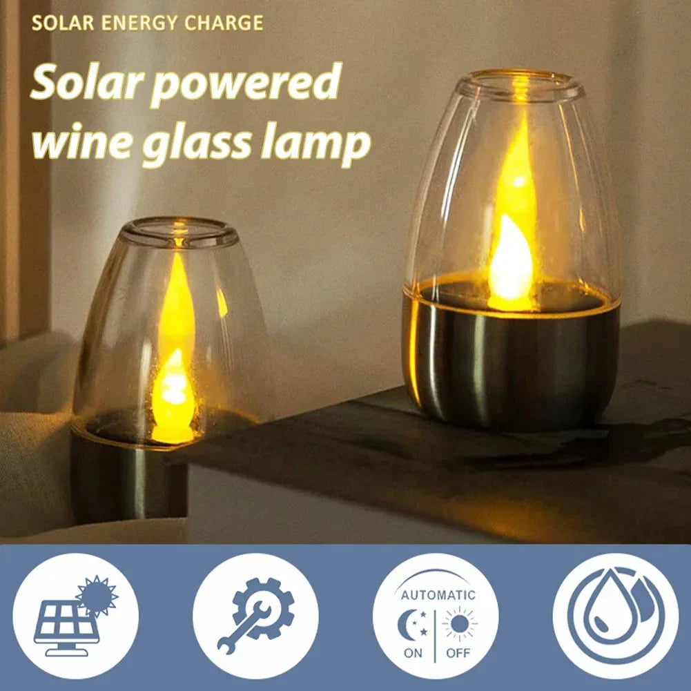 Luvikno | SolarFlair Rustfritt Stål Sollys | Varme Hvit LED Lys | For Hage, Terrasse & Balkong
