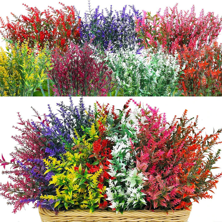 Luvikno | Florabell 12 Delt Sett Kunstig Lavendel | Kunstige Planter for Bryllup, Vaser, Garlands & Dekorasjon | For Innendørs & Utendørs