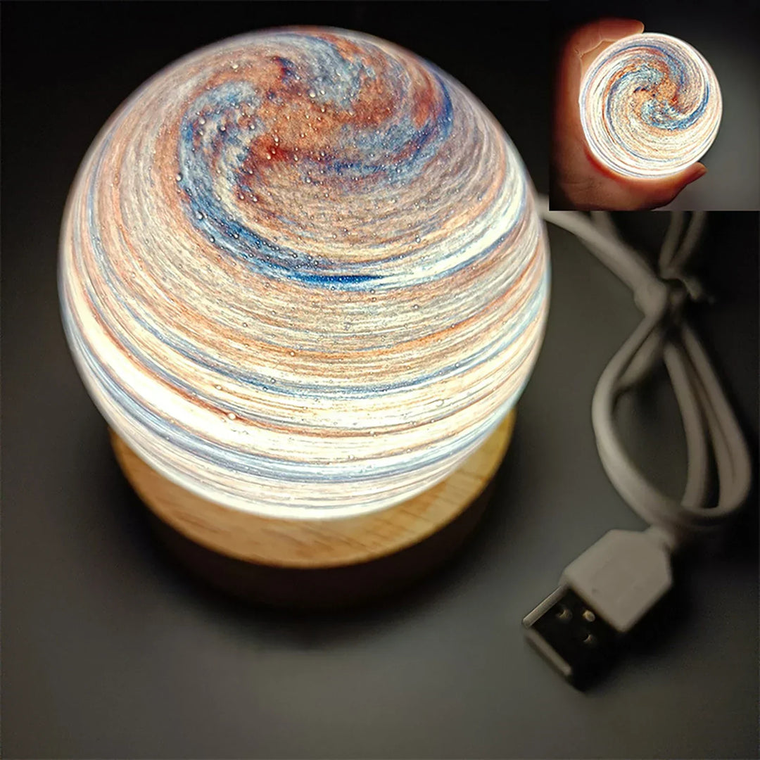 KosmosGlow - 3D Krystallplaneter Nattlampe | Luvikno
