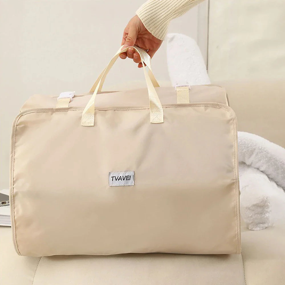 Luvikno | Travella 6-i-1 Sammenleggbar Reisesekk | Hengende & Bærbar | Multi Bag for Klær, Kosmetikk & Tilbehør | Grå/Beige/Rosa
