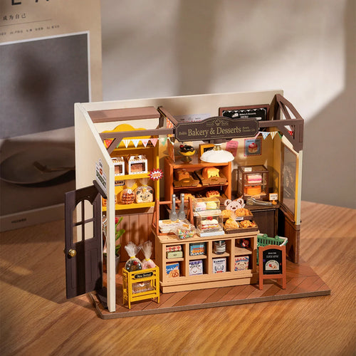 Miniatyr Kafé Tre AssemLuviknoy DIY Bakeri Sett | Luvikno