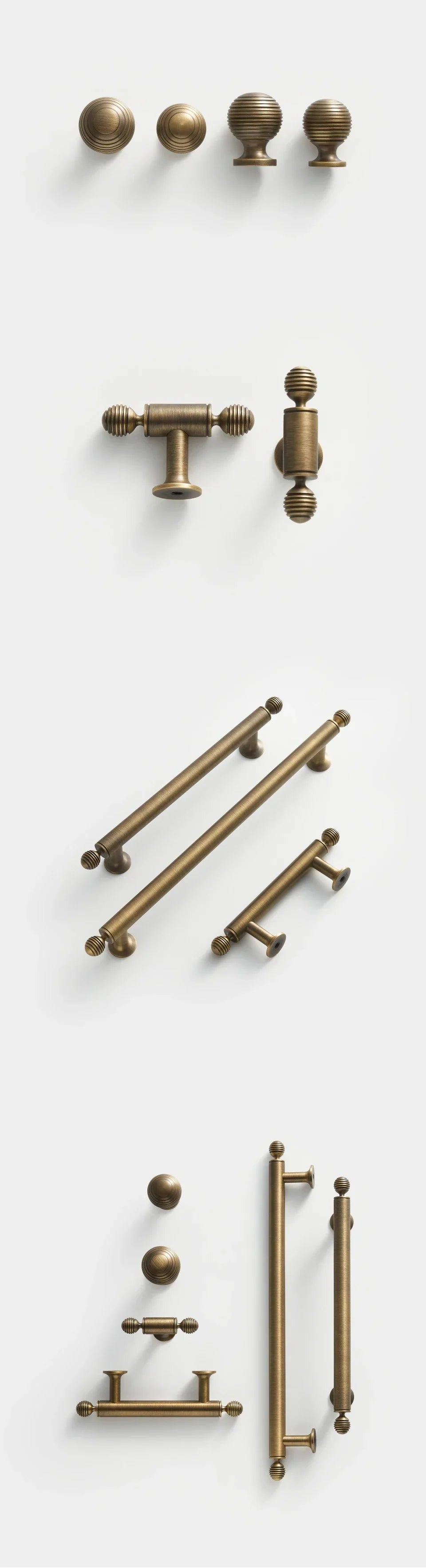 BrassElegance Solid Messing Antikk T-Griff Luvikno