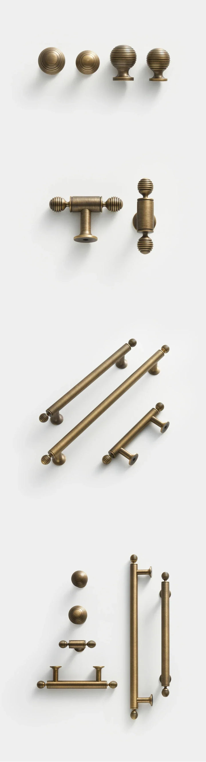 BrassElegance Solid Messing Antikk T-Griff Luvikno