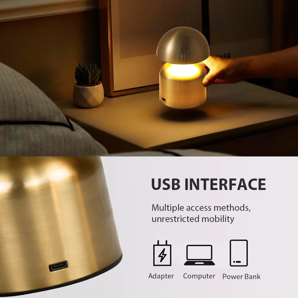 Allsidig LED Berørings Nattbordlampe - 3-Farge Dimmbar Nattlys Luvikno