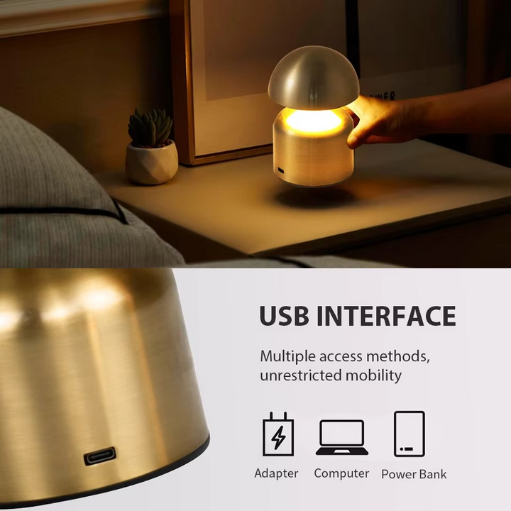 Allsidig LED Berørings Nattbordlampe - 3-Farge Dimmbar Nattlys Luvikno