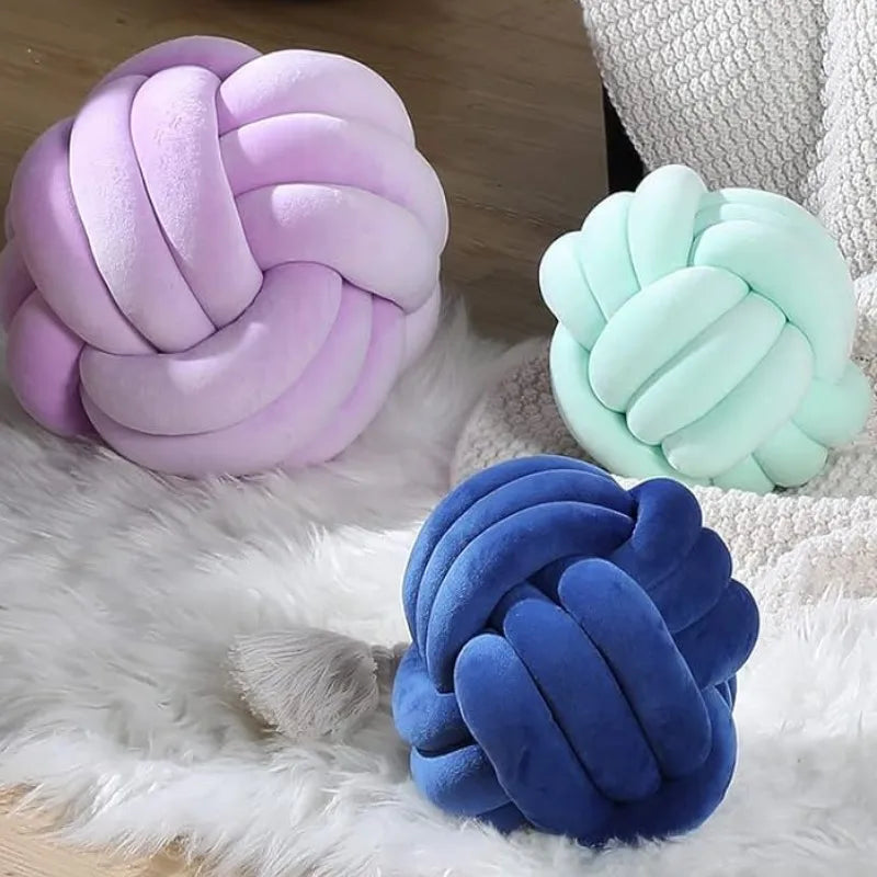 Plush Knot Cushion (Velour) | Luvikno