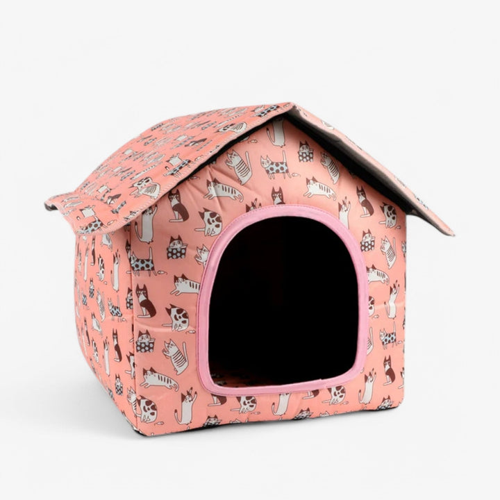 Weatherproof Animal House "CozyNest" for Cats and Small Dogs | Luvikno