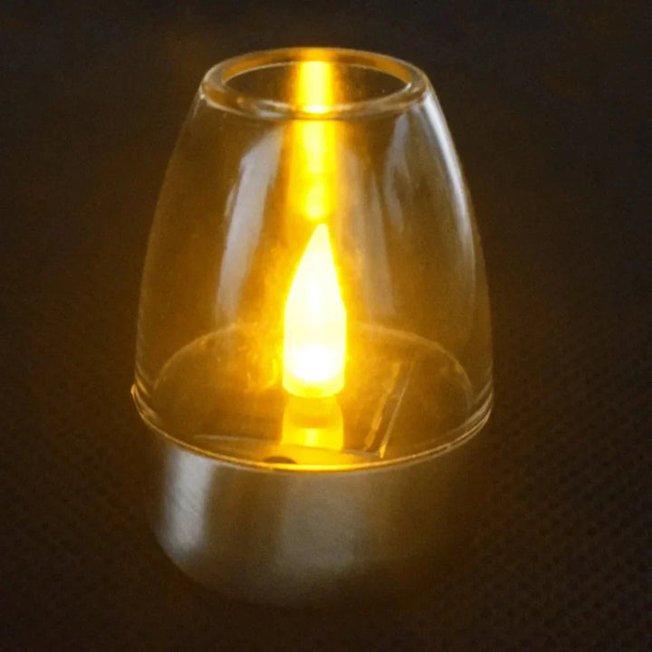Luvikno | SolarFlair Rustfritt Stål Sollys | Varme Hvit LED Lys | For Hage, Terrasse & Balkong