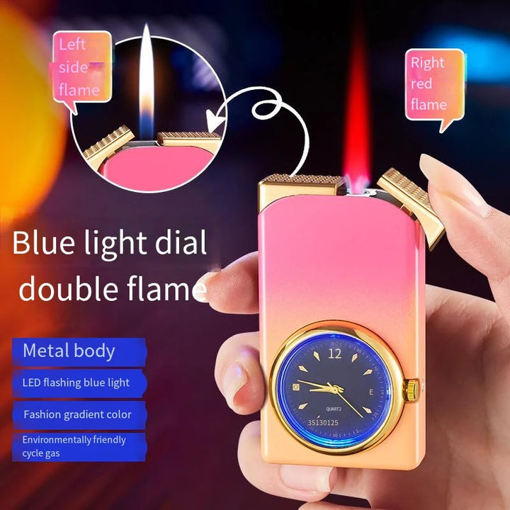 Kreativ Dual Fire Gradient Color Lighter Watch | Luvikno