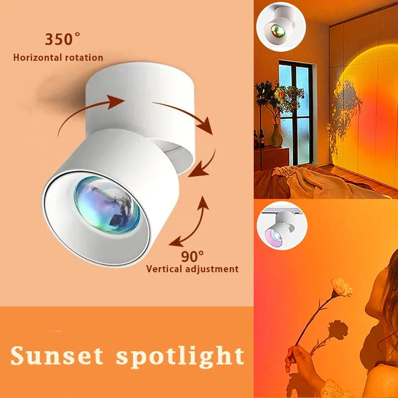 LED Sunset Atmosfære Vegg Spotlight | Luvikno