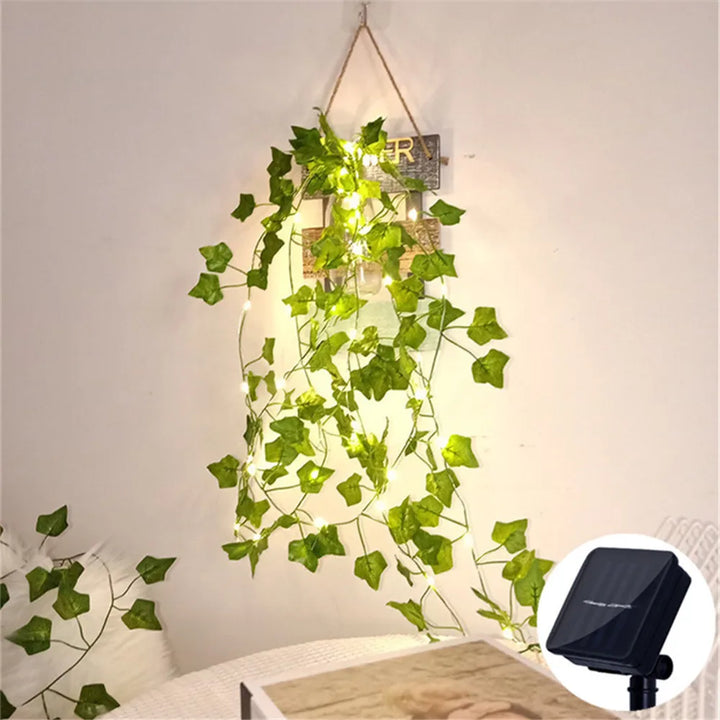 Luvikno | Solare fairy lights SoliBlossom | Solsikke dekor med blader | Varm hvit | 8 moduser | For hage, gjerde & bryllup