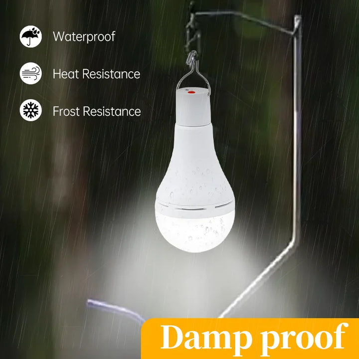 Luvikno | SolaGlow LED Solenergi Campinglys | Vanntett & Oppladbar | Med USB & Solenergi | For Telt, Hage & Nødssituasjoner