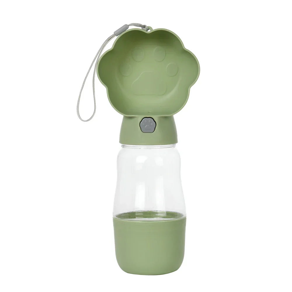 Luvikno | Droppa DuoBottle Drikkeflaske | 2-i-1 Vann- & Matdispenser for Hunder & Katter | Lekkesikker & Bærbar | 380 ml / 530 ml