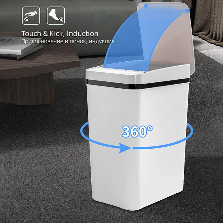 Vanntett Smart Wave Sensor Automatisk Søppelbøtte | Luvikno