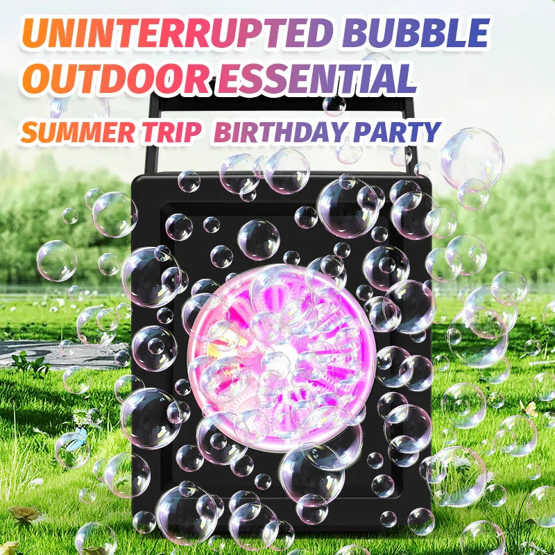 Luvikno | BubbleBlaze Pro | Scene Boblemaskin med 10 Dysene | Imponerende Boblemaskin for Arrangementer, Show og Fester