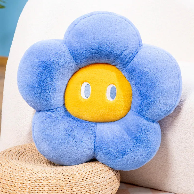 Fluffy Flower Cushion with Eyes | Luvikno