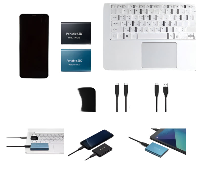 Luvikno | Speedora Ultra Ekstern SSD | USB 3.1 Type-C | Opptil 1000 MB/s | 500 GB / 1 TB / 2 TB | Kompakt & Støtbestandig