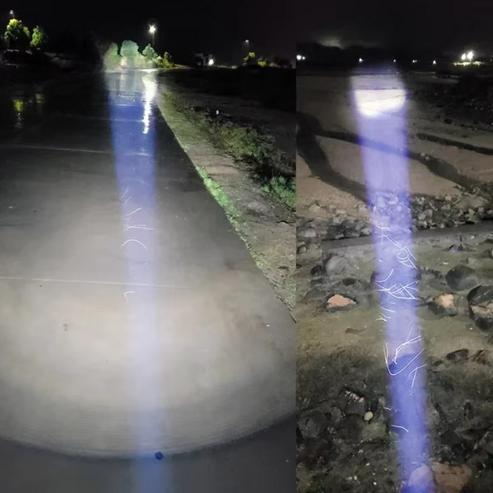 Høy-effekt LED taktisk lommelykt, USB oppladbar, zoombar lysstråle, 5 lysmodus, vanntett, passer 26650 batteri Luvikno