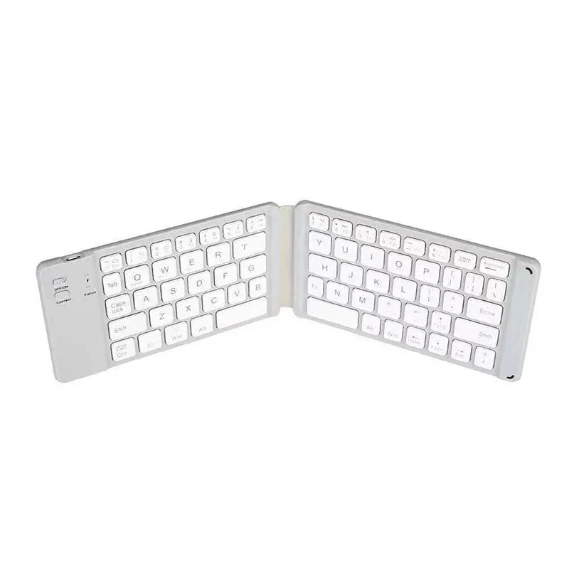 Trådløst sammenleggbart Bluetooth-tastatur med berøringspute – Kompakt, allsidig og ultrabærbar | Luvikno