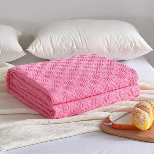 Bomullsgauze teppe Aurelina | 100 % bomull | Pustende & Hudvennlig | Perfekt for sofa, seng & kontor Luvikno