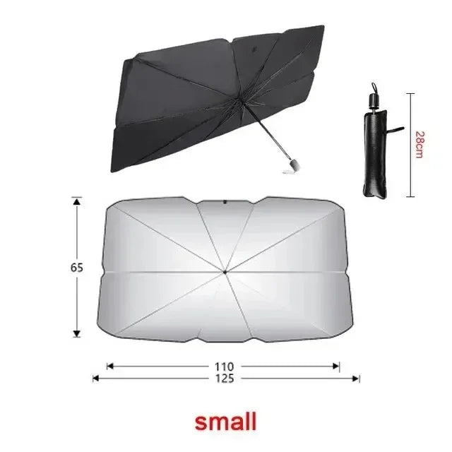 Luvikno | Auto Solskjerm SunFold | UV Beskyttelse & Varmebeskyttelse | Kompakt & Sammenleggbar | For SUV & Hatchback