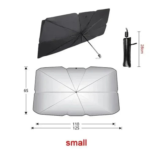 Luvikno | Auto Solskjerm SunFold | UV Beskyttelse & Varmebeskyttelse | Kompakt & Sammenleggbar | For SUV & Hatchback