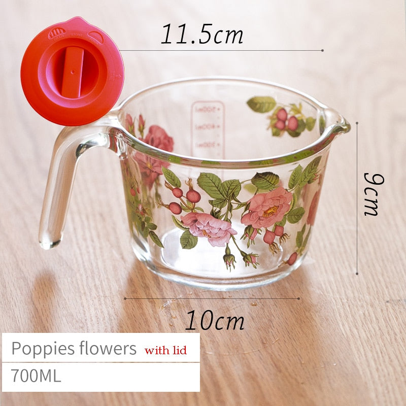 Retro Flowers Målebeger med Lokk