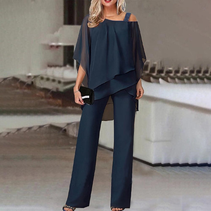Luvik Jumpsuit | Tyylikäs kaksiosainen asu, jossa on avonaiset olkapäät