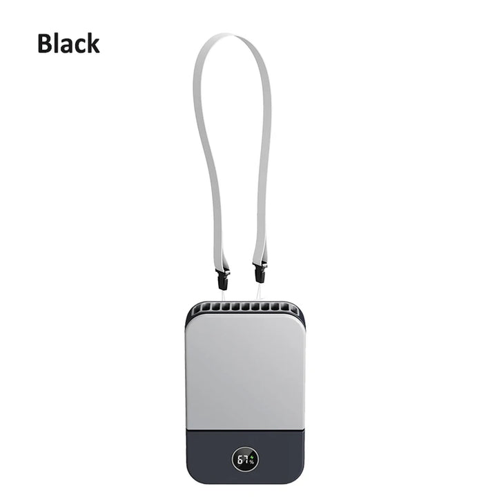 Luvikno | Ventixo AirGo Bærbar Mini Vifte | 3-i-1 Nakk- & Livvifte | 3 Hastigheter | Bladøs Design | USB-C Laderfunksjon | 2000 mAh Batteri