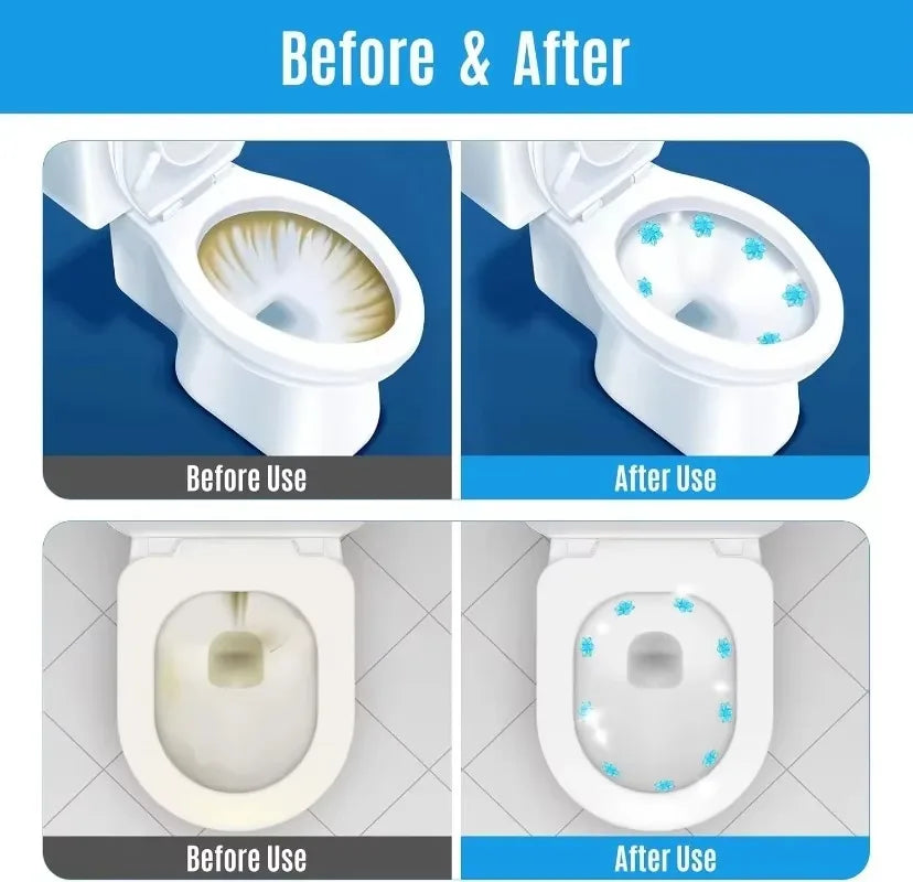 Luvikno | BloomFresh WC-Gel Flowers | Duftgel for Toalett & Urinal | Rensende, Antibakteriell & Dekorativ | 12 Blomster per Stift