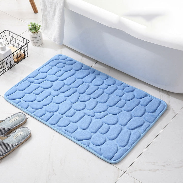 Pr embossed sklisikkert badematte med minneskum komfort | Luvikno