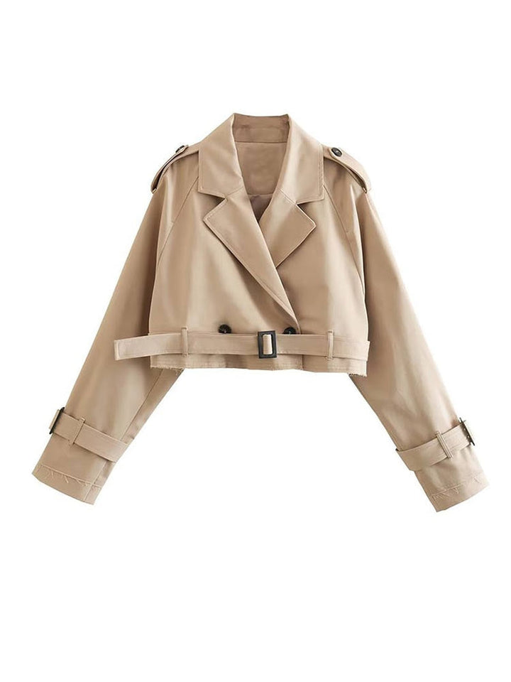 Luvik | Kort beige regnjakke