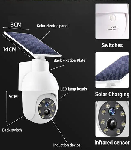 Solenergidrevet bevegelsessensor smart vanntett dummy kamera | Luvikno